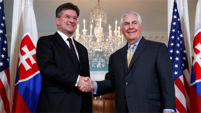 Miroslav Lajčák se entrevistó con el secretario de Estado estadounidense en Washington
