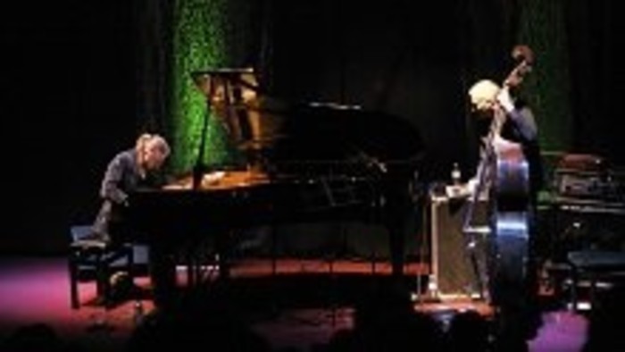 Leszek Moždžer, Lars Danielsson, Zohar Fresco  vo Veľkom koncertnom štúdiu SR