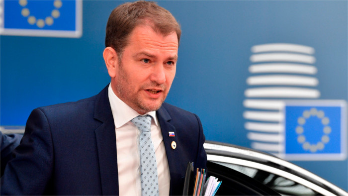 Le premier ministre Igor Matovič au sommet extraordinaire de l‘UE 