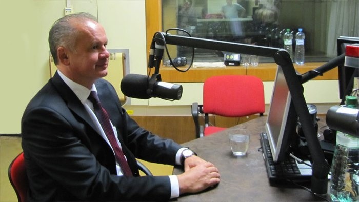 El presidente Andrej Kiska participa en el debate de www.brandingslovenska.com
