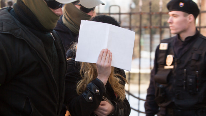 Female Muslim-hater taken into custody 