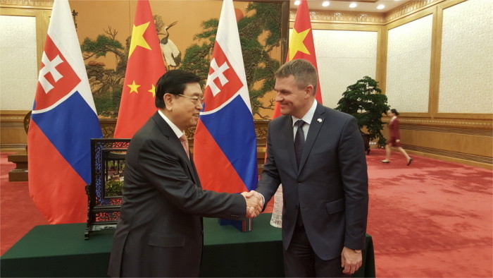 Le président du Parlement slovaque P. Pellegrini en Chine