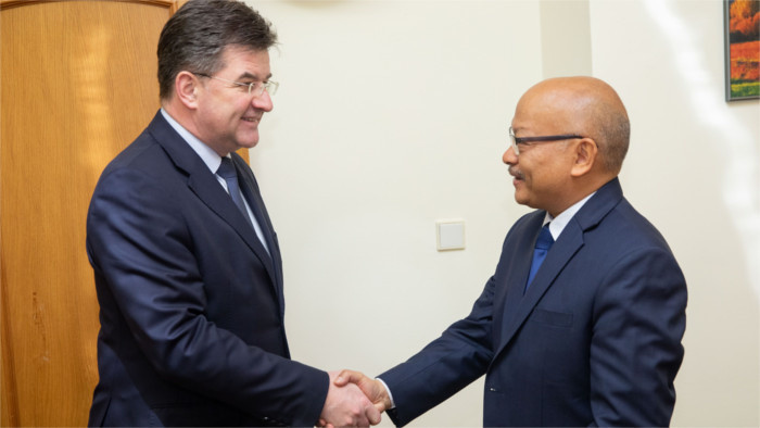 Minister Lajcak meets new Indian Ambassador