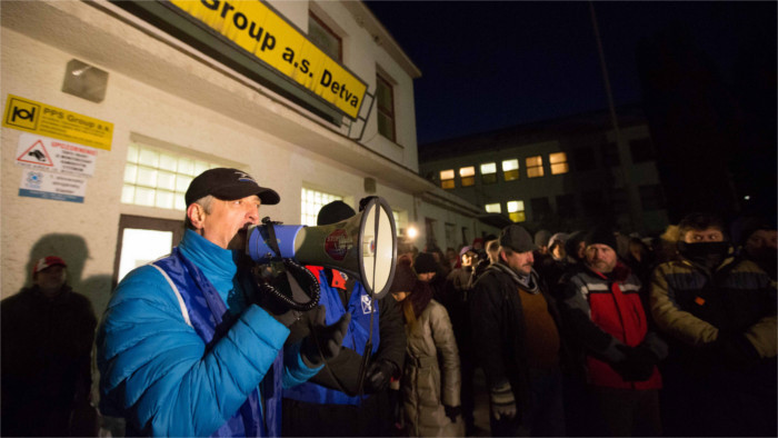Strike in the Detva Machine factory
