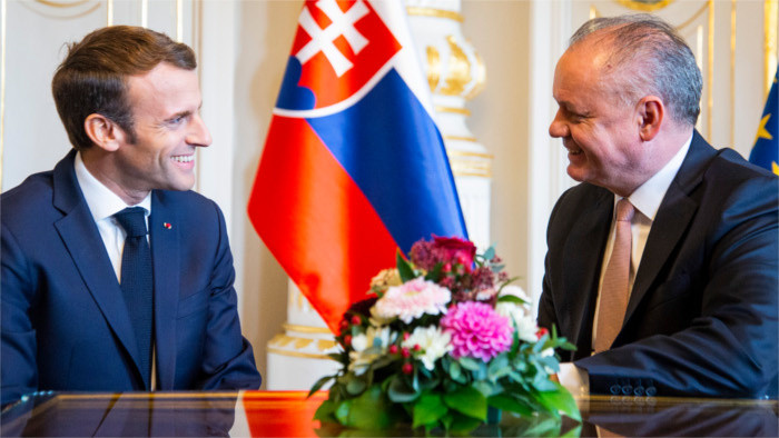 Emmanuel Macron in Bratislava