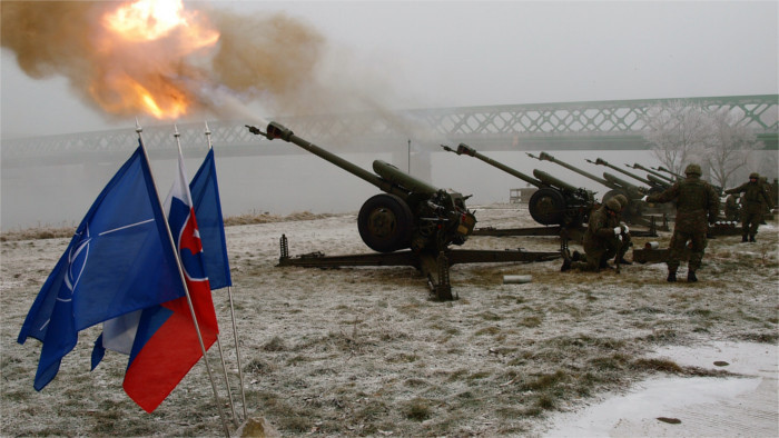 Volleys fired in honour of the foundation of the Slovak Republic