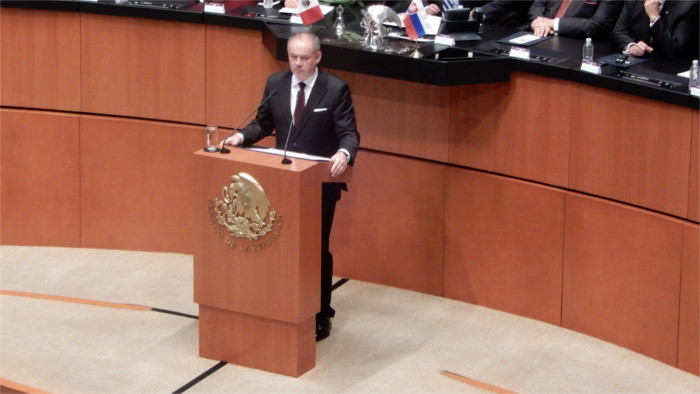 Slovak President speaks in the Mexican Senate