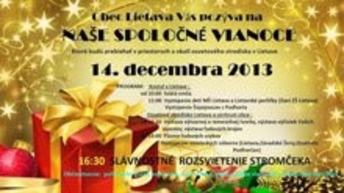 Lietava - podujatie "Naše spoločné Vianoce"