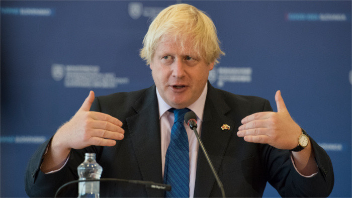 Boris Johnson discusses Brexit in Bratislava