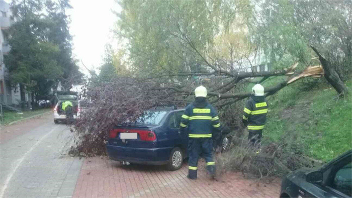El fuerte viento reinante en Eslovaquia obliga a bomberos a realizar infinidad de salidas