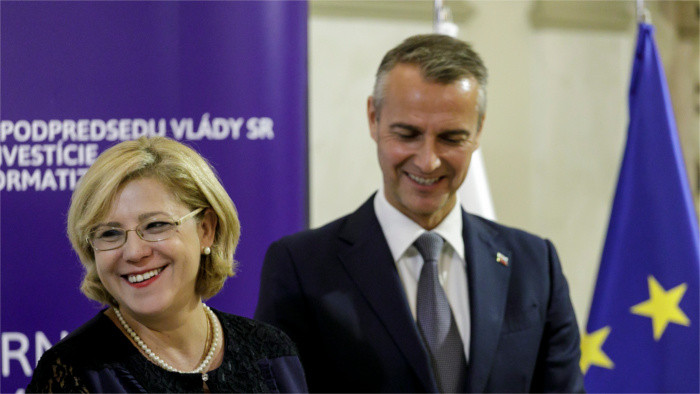 Corina Crețu, comisaria europea de Política Regional, en Eslovaquia 