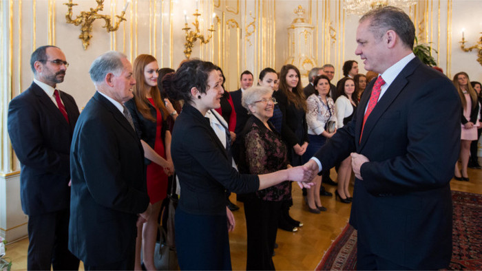 President Andrej Kiska receives awardees