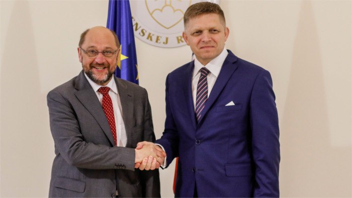 European Parliament chair Schultz visits Slovakia