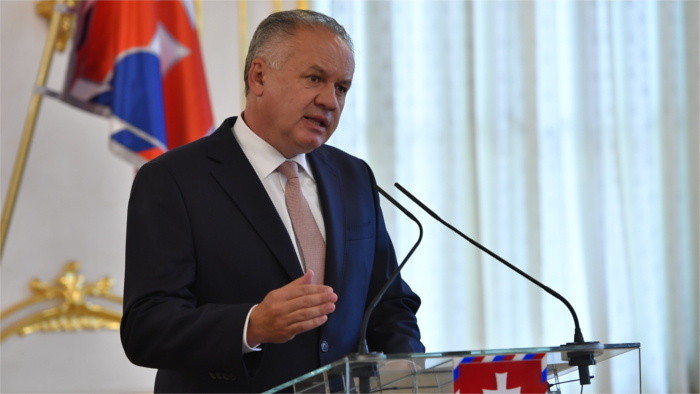 President Andrej Kiska will not run for the post again