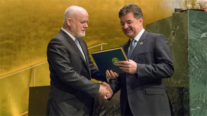 Slovak Foreign Minister officially leading UN General Assembly