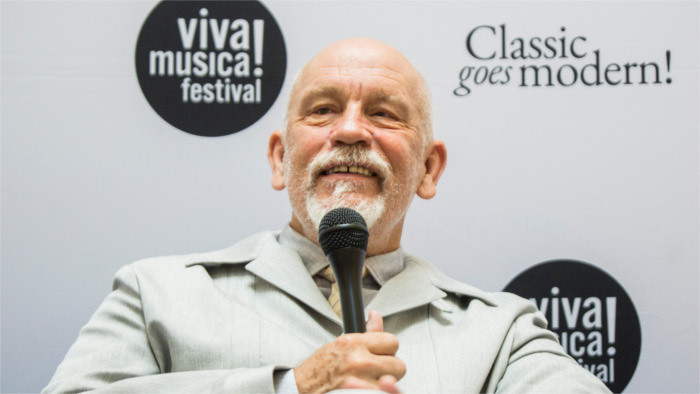 John Malkovich throwing concert in Bratislava
