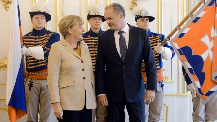 German chancellor visiting Bratislava