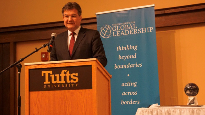Miroslav Lajčák receives “global citizenship award” from Tufts University