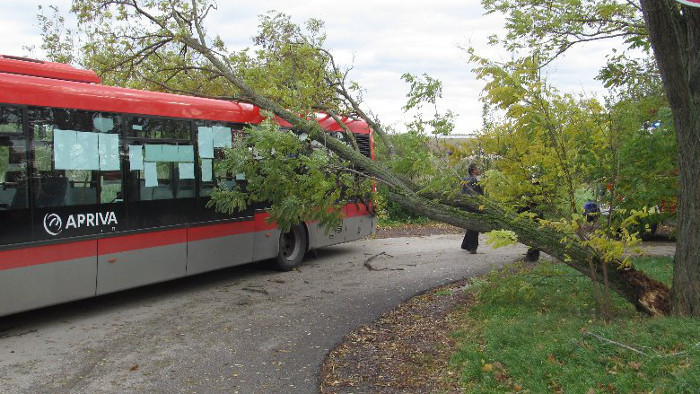 Strong winds should stop on Monday