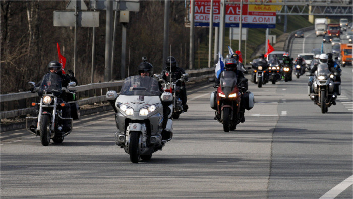 Slovak police monitor the Night Wolves bikers