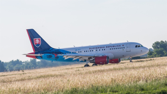 Aterrizó esta mañana en Bratislava el nuevo avión del Gobierno
