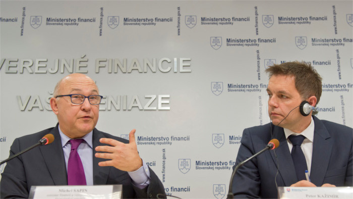 Michel Sapin en Slovaquie