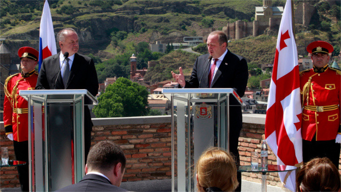 Slovak President at an official visit to Georgia