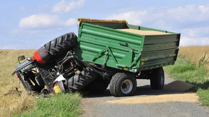 Man Seriously Injured in Tractor Rollover