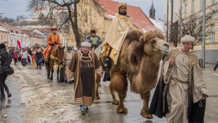 First Epiphany carol march in Bratislava