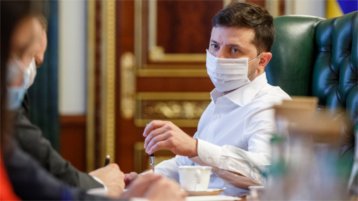 El presidente ucraniano Volodymyr Zelenski visita Eslovaquia
