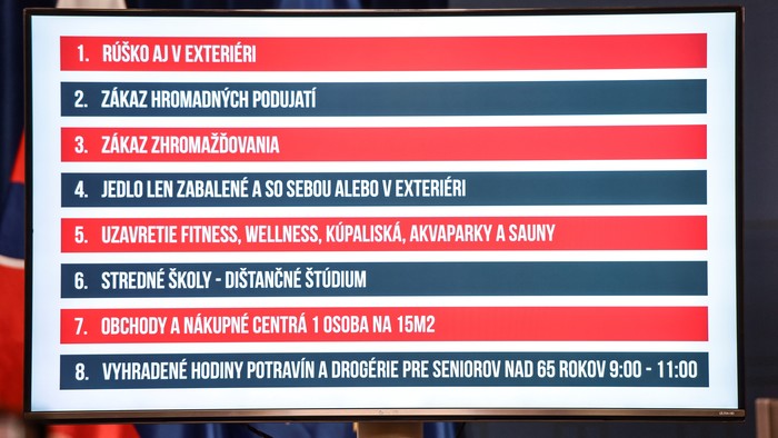 Zákaz zhromažďovania sa nad šesť osôb na Slovensku