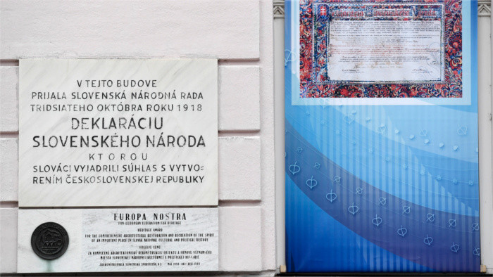 Histoire : Déclaration proclamant l’adhésion à la Tchécoslovaquie