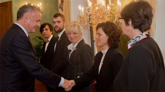 President Kiska meets White Crow Laureates at Presidential Palace