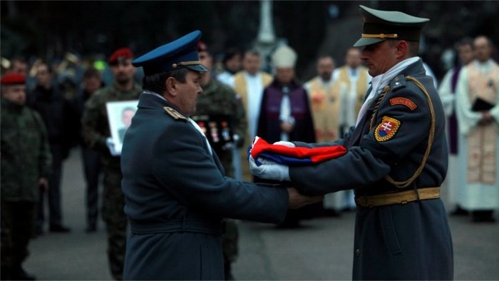 Hundreds of People Attend Funeral of Ist Lt. Edmund Makovnik in Kosice