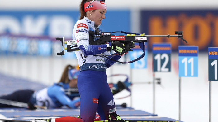 MS v biatlone - preteky miešaných štafiet v Pokljuke