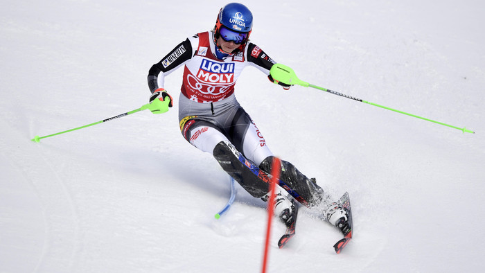 Vlhová po 1. kole slalomu v Åre