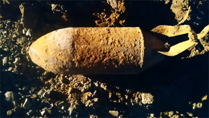 Fund einer Fliegerbombe in Svidník