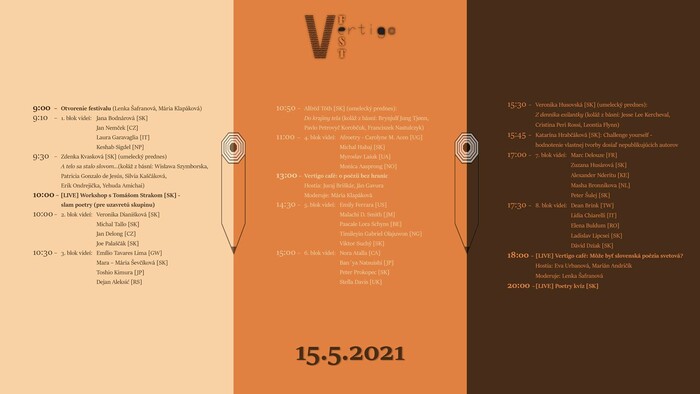 15. máj bude plný poézie, koná sa online Vertigo fest
