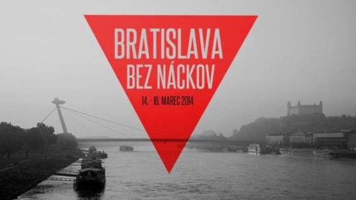 Manifestación contra el fascismo en el centro de Bratislava