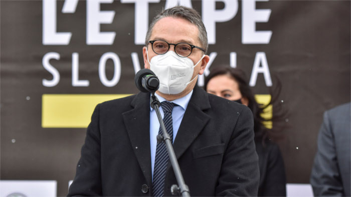 Ministro de Exteriores Ivan Korčok se despide del embajador francés en Eslovaquia