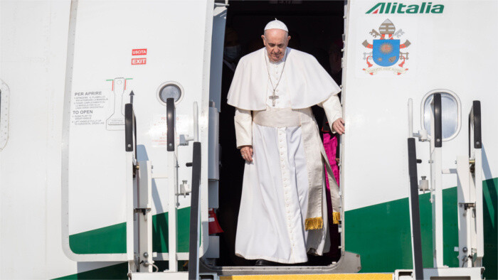 L’arrivée du Pape François en Slovaquie