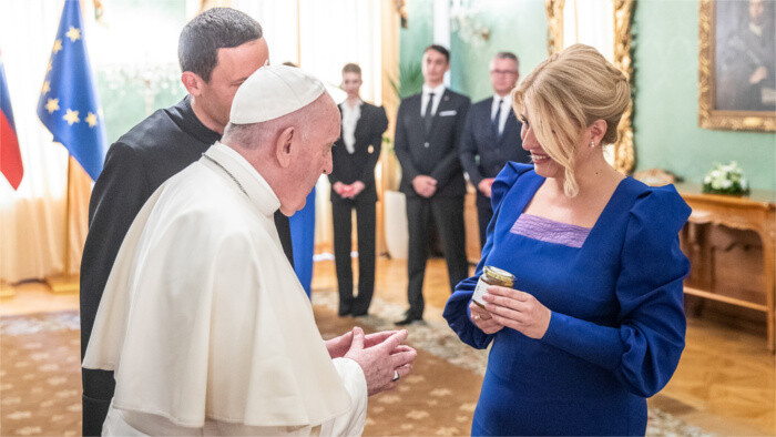 Le pape François au Palais présidentiel