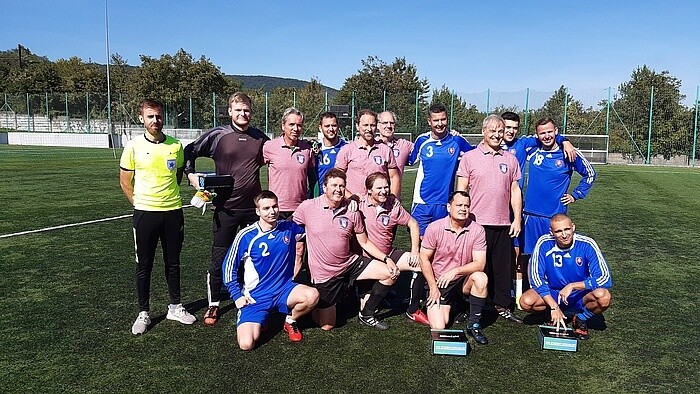 Fußball-Freundschaftsspiel zwischen RTVS und ARD Mitteldeutscher Rundfunk