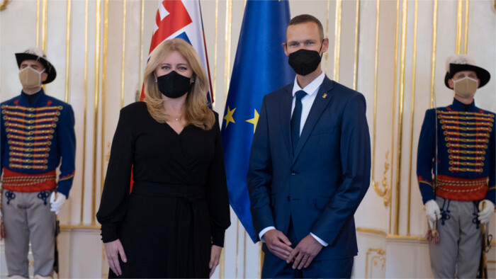 Matej Tóth reçu par la Présidente