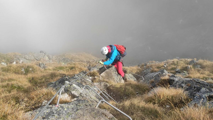 Ferrata cez Priečne sedlo vo Vysokých Tatrách