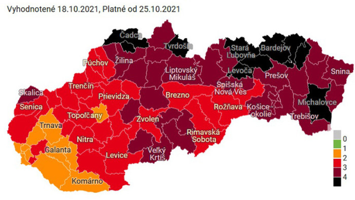 Gov't: Ten black districts as of next Monday 