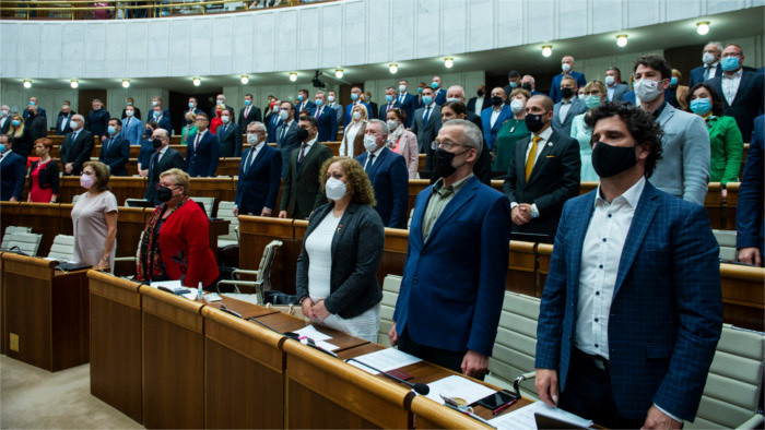 Session régulière des députés du parlement slovaque
