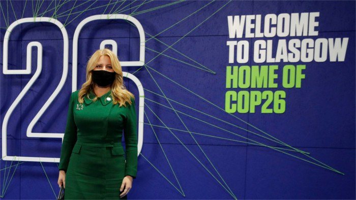 Discours de Mme Zuzana Čaputová à la conférence climatique COP 26 à Glasgow