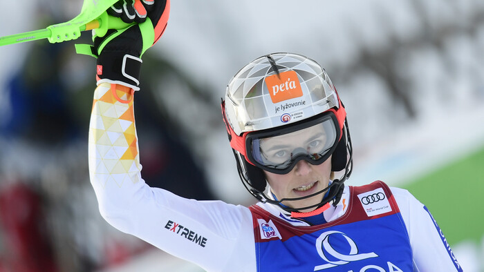 Petra Vlhová pred slalomom v Záhrebe