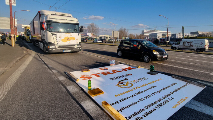 Štrajk autodopravcov